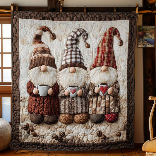 Coffee Gnome WY0901020CL Quilt Blanket