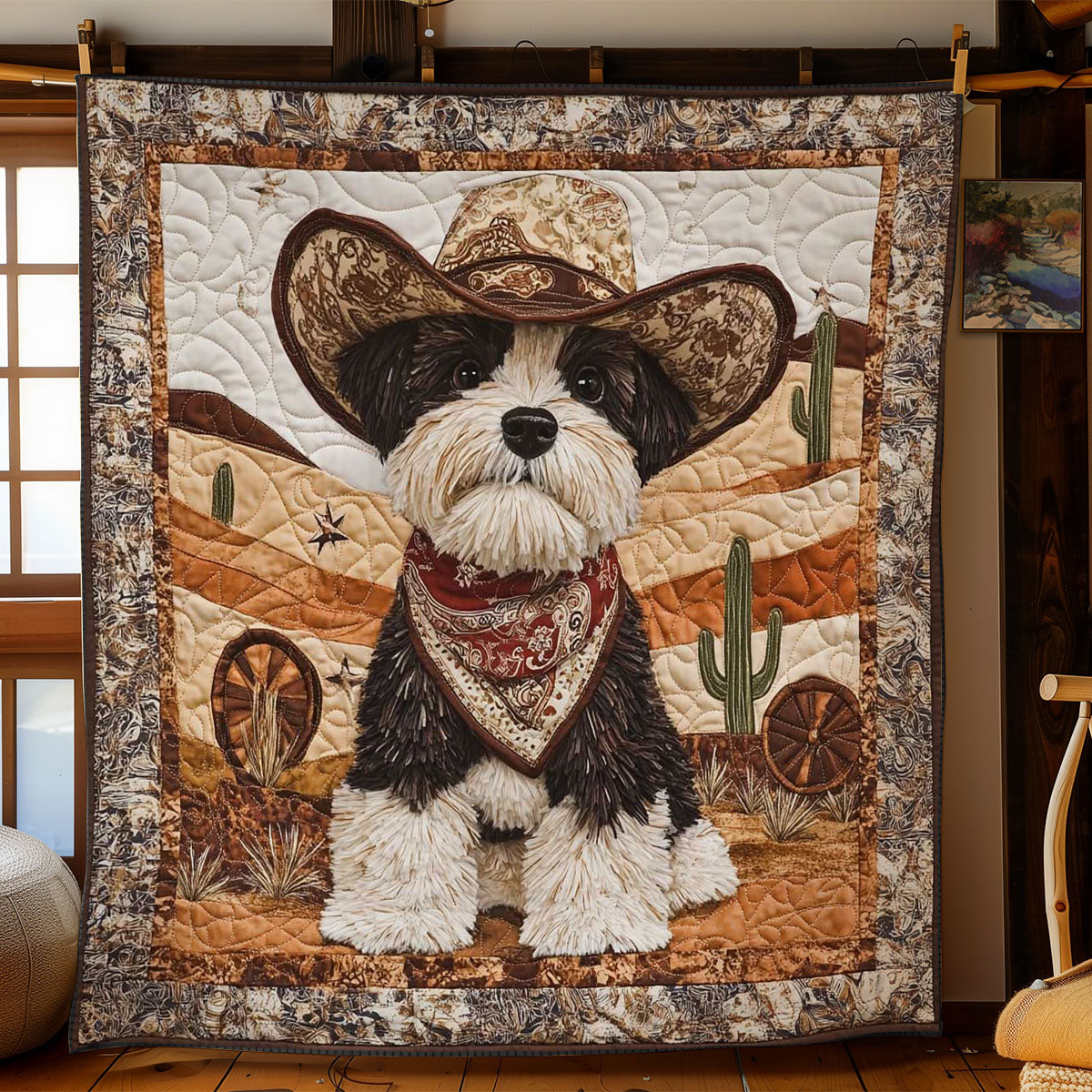 Western Schnauzer WN0901002CL Quilt Blanket