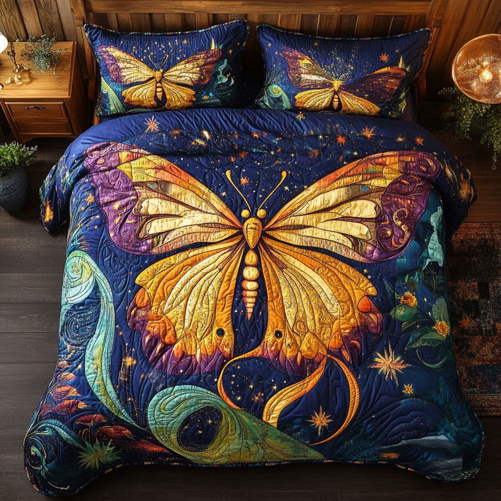 Wonderful Butterfly WY1202067CL Quilted Bedding Set
