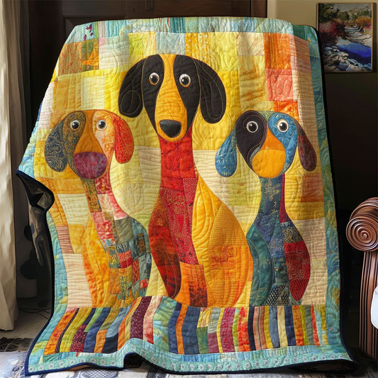 Dachshund Herd WN0508024CL Quilt Blanket