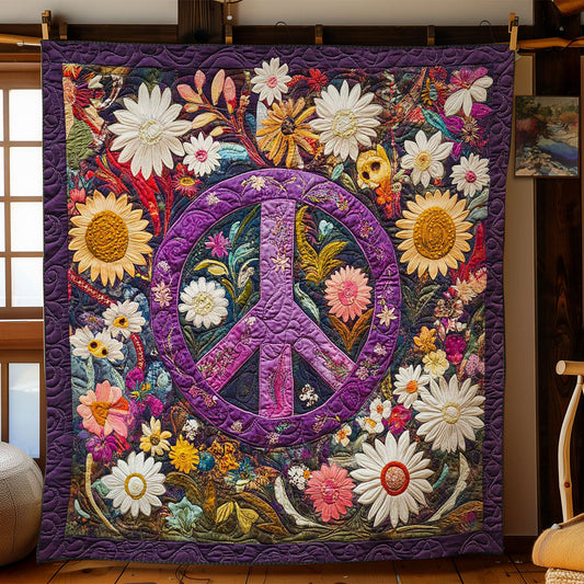 Hippie Peace Bloom WN2201002CL Quilt Blanket