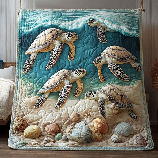 Turtle Ocean WT0810030CL Quilt Blanket