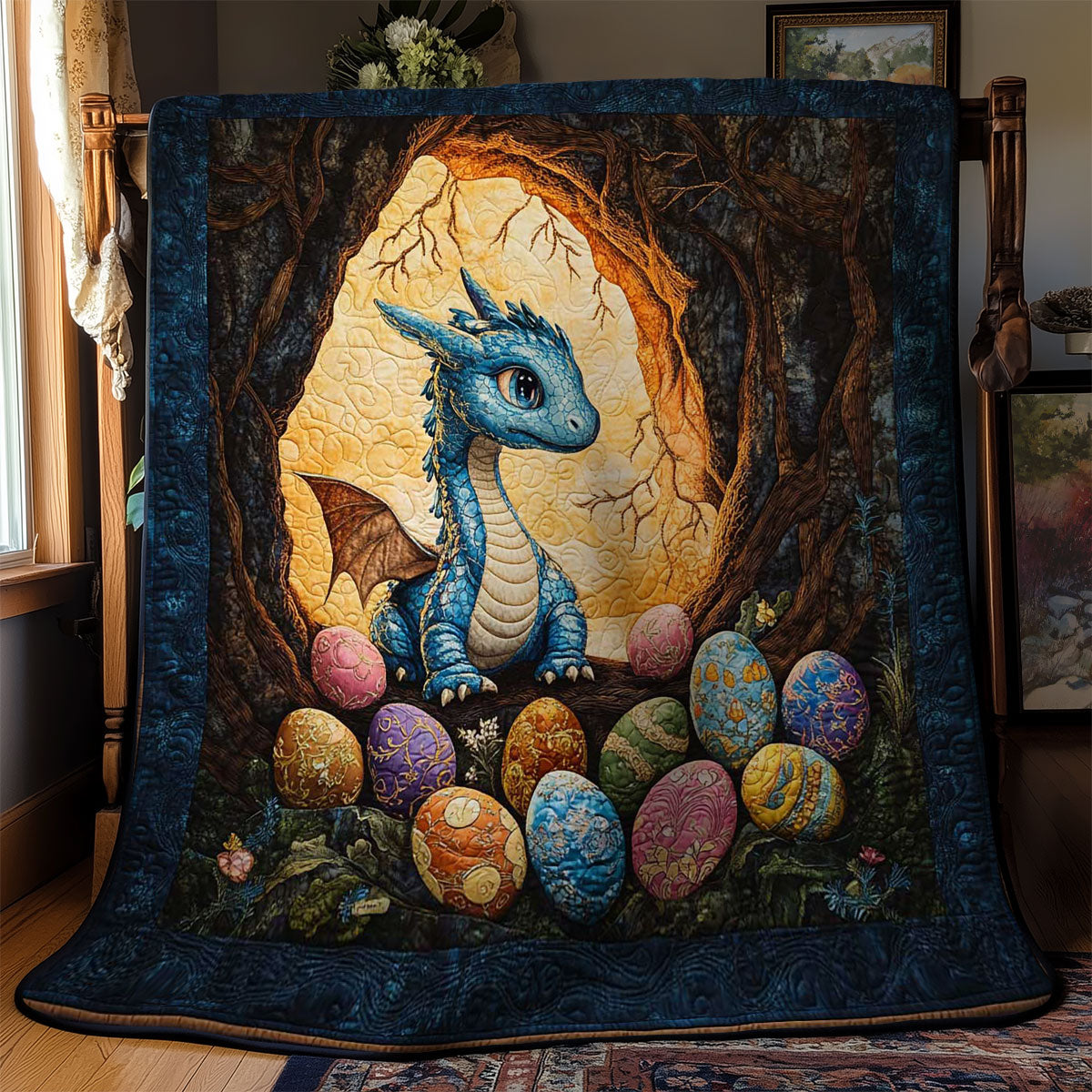 Dragon? Easter Nest WN1501029CL Quilt Blanket