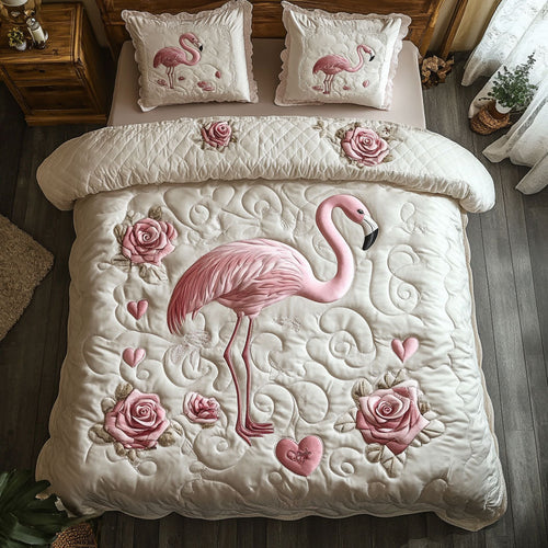 Flamingo In Flower WY0602016CL Duvet Cover Set