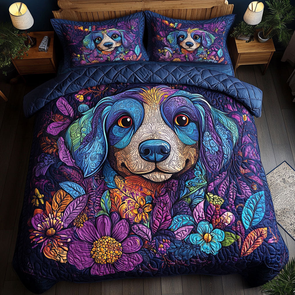 Dachshund Color WT2402019CL Quilted Bedding Set