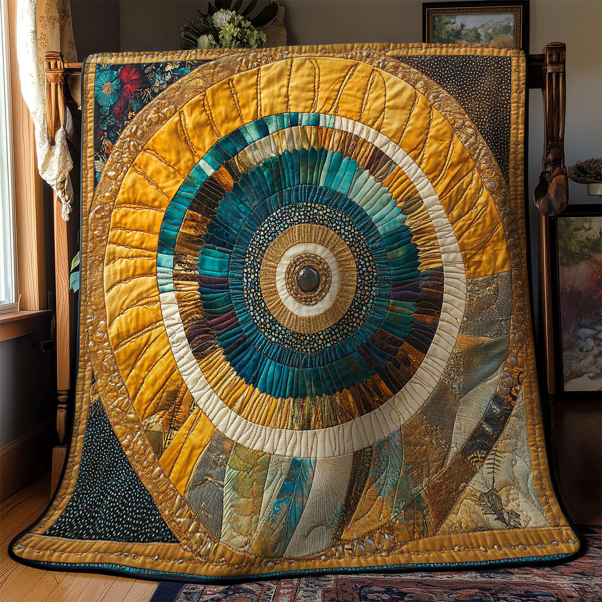 Abstract Spin WY1002002CL Quilt Blanket