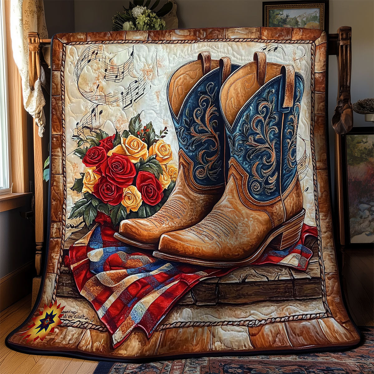 Cowboy Boots WY1112003CL Quilt Blanket