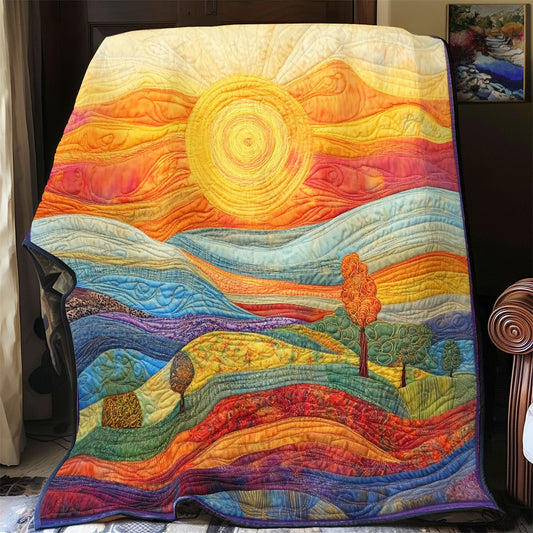 Sunset Hippie WX0901054CL Quilt Blanket