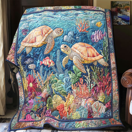 Turtle Sea WX1401045CL Quilt Blanket