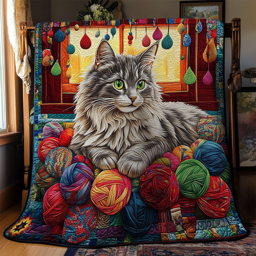 Maine Coon In Yarn WY1912045CL Quilt Blanket