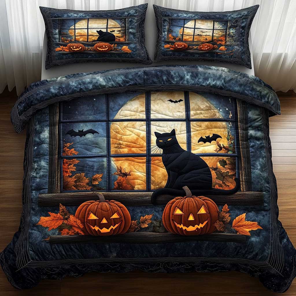 Shadow Cat WN1302009CL Quilted Bedding Set