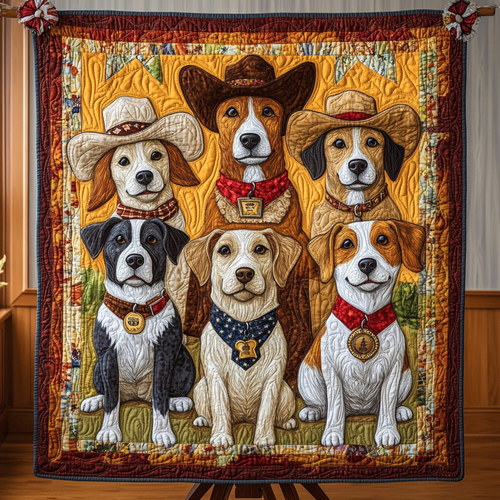 Cowboy Canine Crew WG1601064CL Quilt Blanket