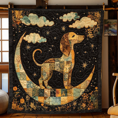Dachshund On The Moon WN0601039CL Quilt Blanket