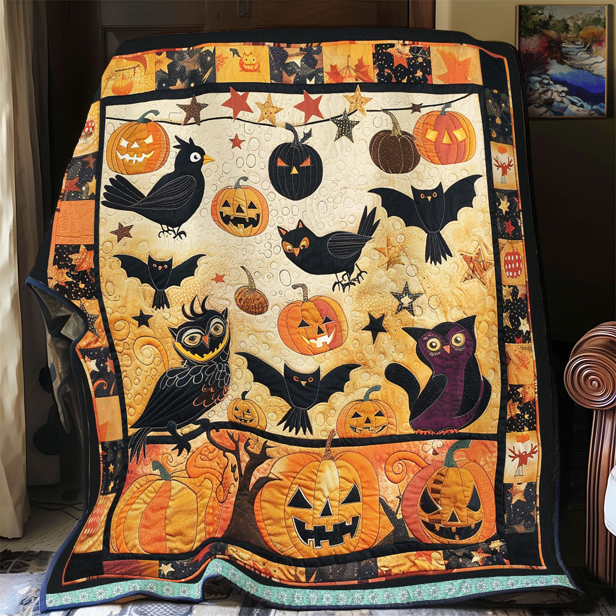 Halloween Spooks WN1309067CL Quilt Blanket