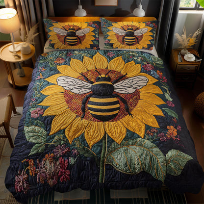 Sunflower Bee WN1202081CL Quilted Bedding Set