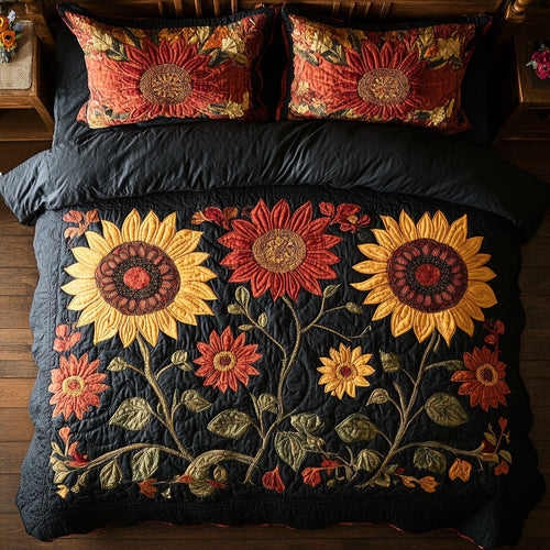 Sunflower Garden WY1902046CL Quilted Bedding Set