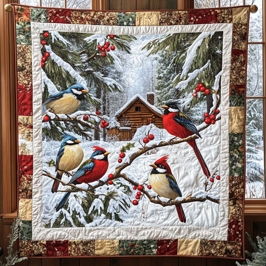 Winter Melody Cabin CP0206015CL Quilt Blanket