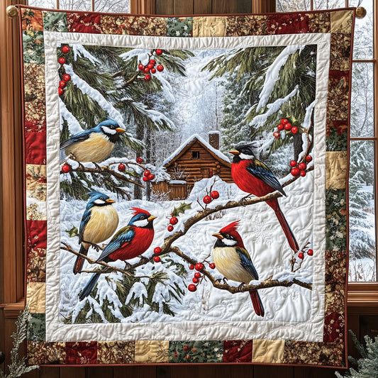 Winter Melody Cabin CP0206015CL Quilt Blanket