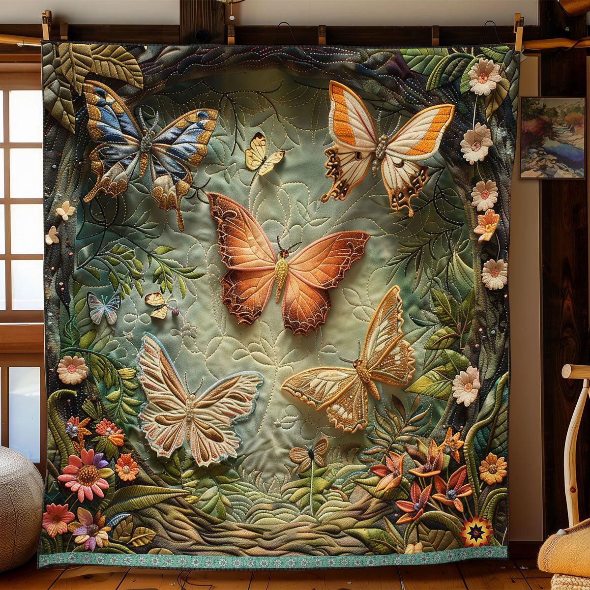 Enchanted Butterfly Forest WJ1112020CL Quilt Blanket
