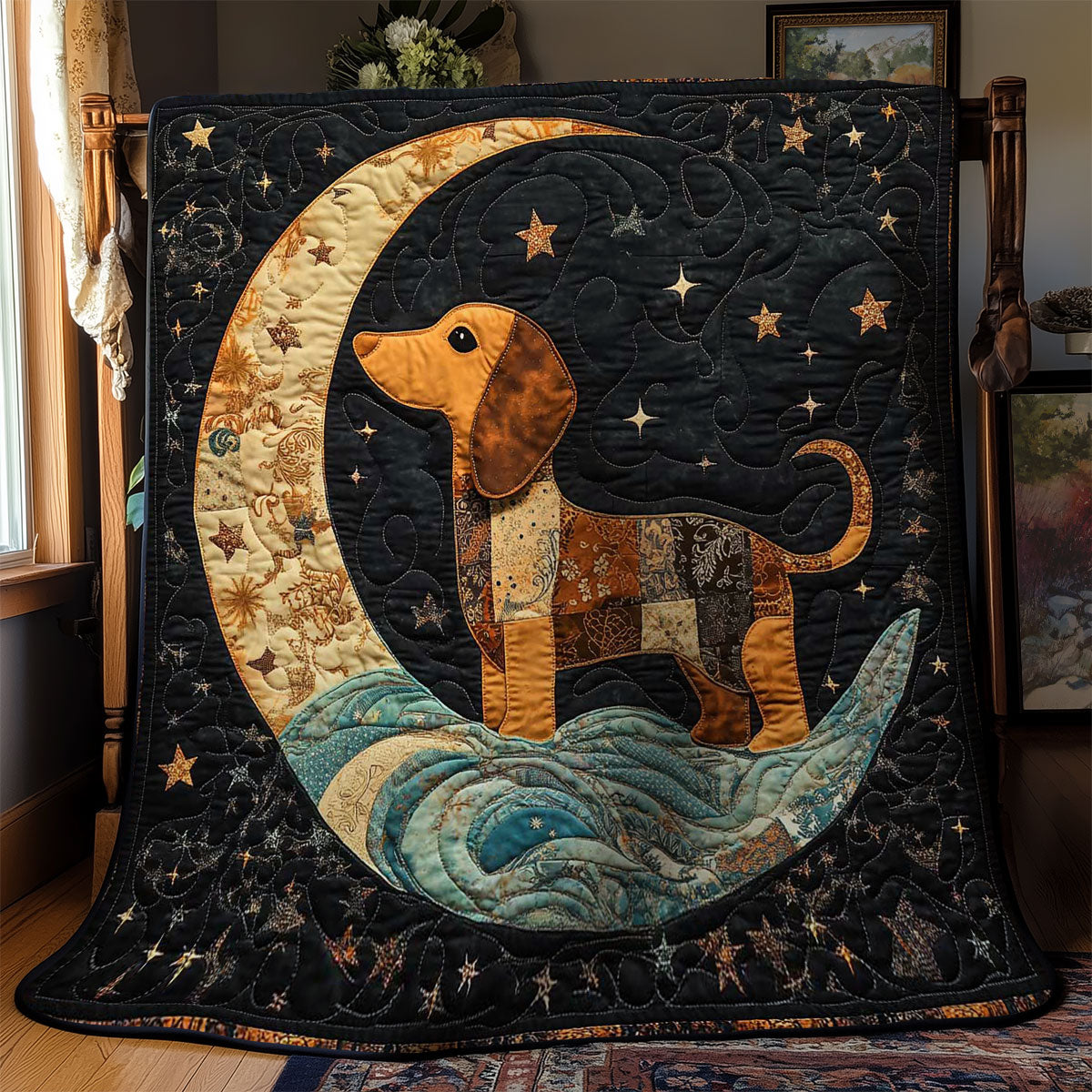 Dachshund? Lunar Journey WN0601043CL Quilt Blanket