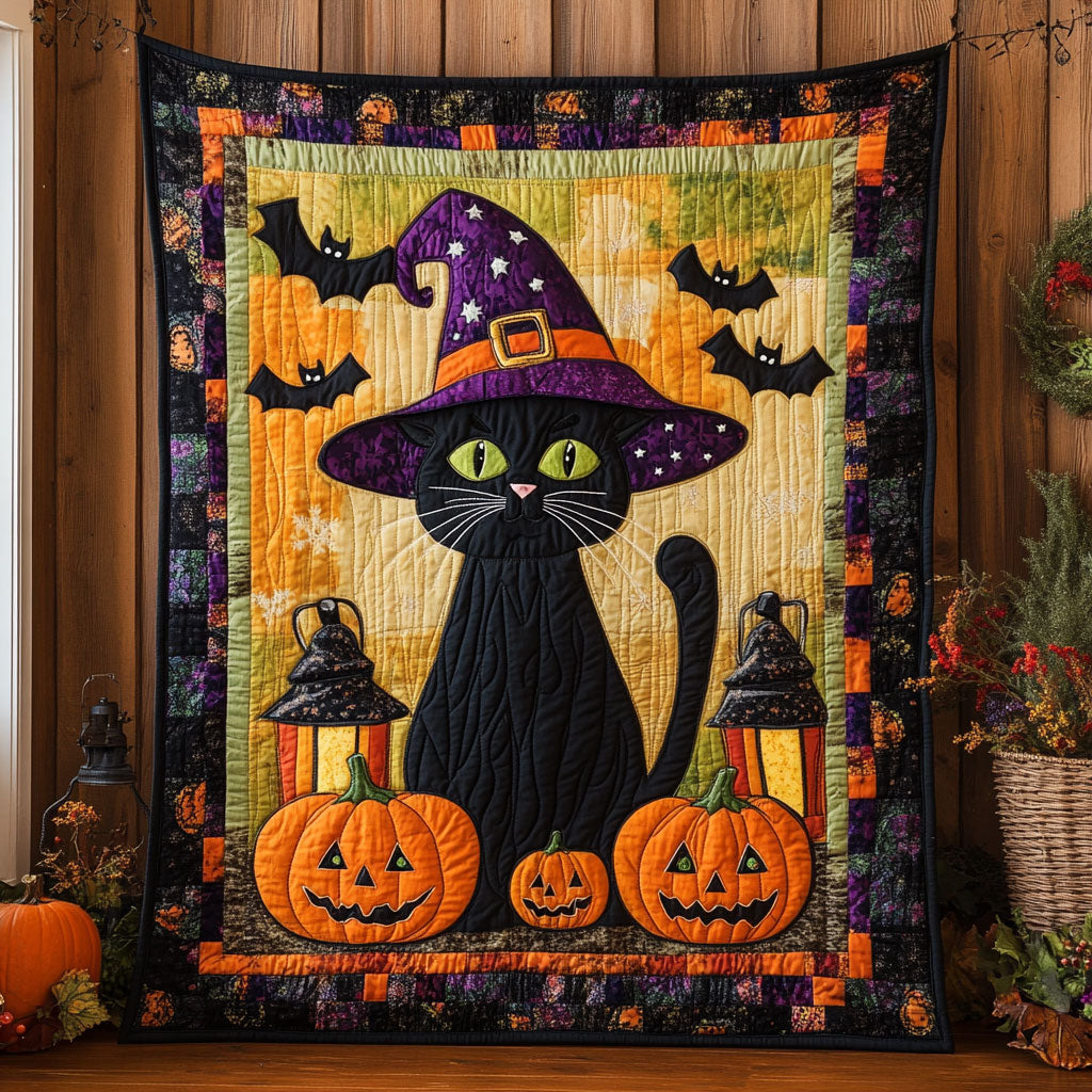 Halloween Cat CW1109046CL Quilt Blanket