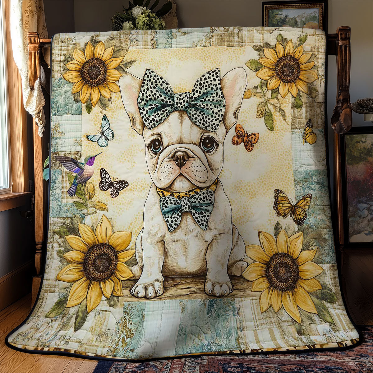 Bulldog Sunshine WN2412020CL Quilt Blanket