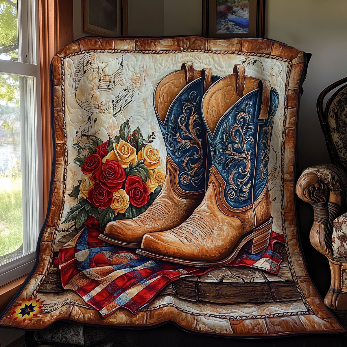 Cowboy Boots WY1112003CL Quilt Blanket