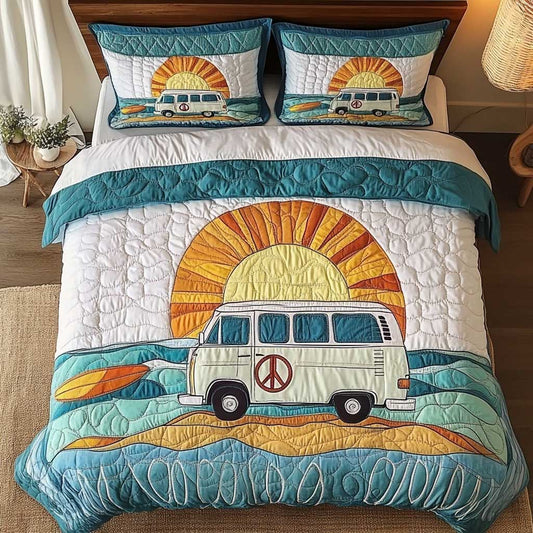 Sunset Camping Car Vibes WN1302038CL Quilted Bedding Set