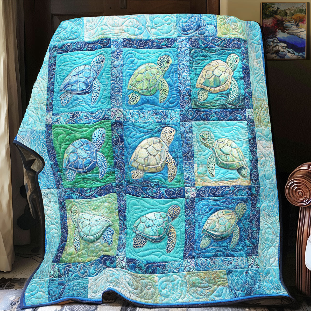Turtle Tide YR2001031CL Quilt Blanket