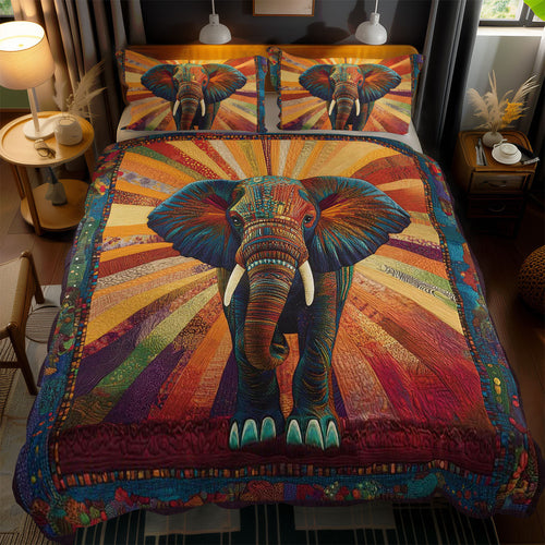 Majestic Elephant WN1002070CL Quilted Bedding Set