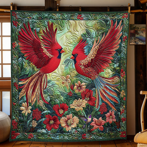 Couple Cardinal WY1612009CL Quilt Blanket