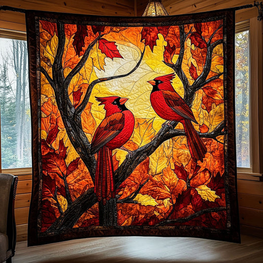 Autumn Cardinal CW1806001CL Quilt Blanket