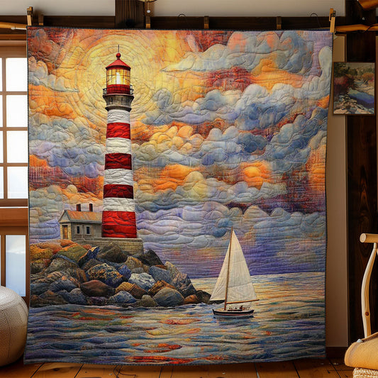 Rustic Lighthouse WN0502027CL Quilt Blanket
