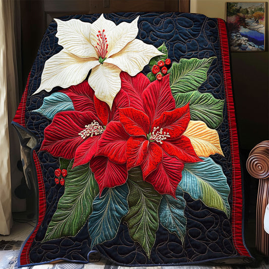 Poinsettia WX1801036CL Quilt Blanket
