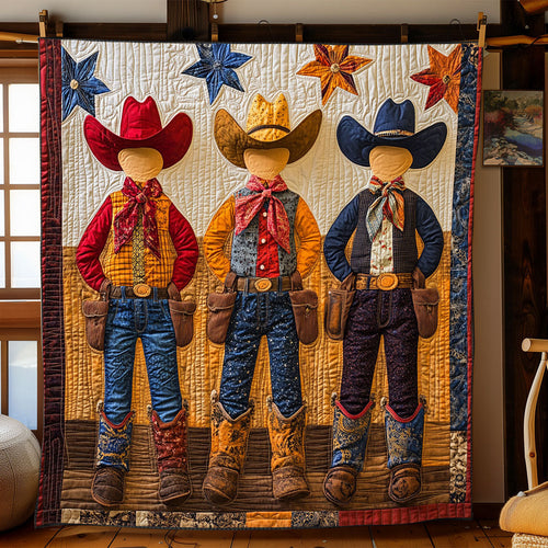 Cowboy Trio WJ0602006CL Quilt Blanket