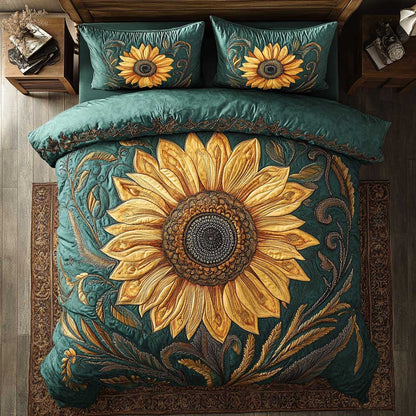 Golden Sunflower WN1302025CL Quilted Bedding Set
