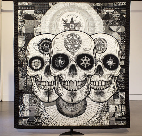 Abstract Skull WU0401029CL Quilt Blanket