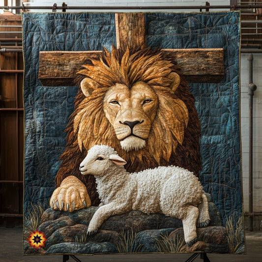 The Lion and The Lamb WU0912005CL Quilt Blanket