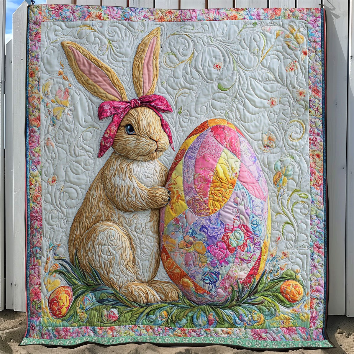 Bunny’s Easter XB2702025CL Quilt Blanket