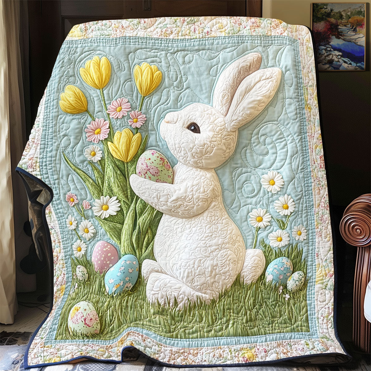 Adorable Bunny WX0403062CL Quilt Blanket