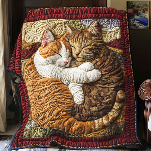 Adorable Cat Sleeping WX1003001CL Quilt Blanket