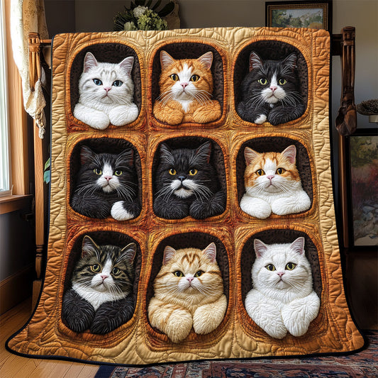 Adorable Kitten WX1003004CL Quilt Blanket