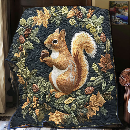 Adorable Squirrel WX0603084CL Quilt Blanket