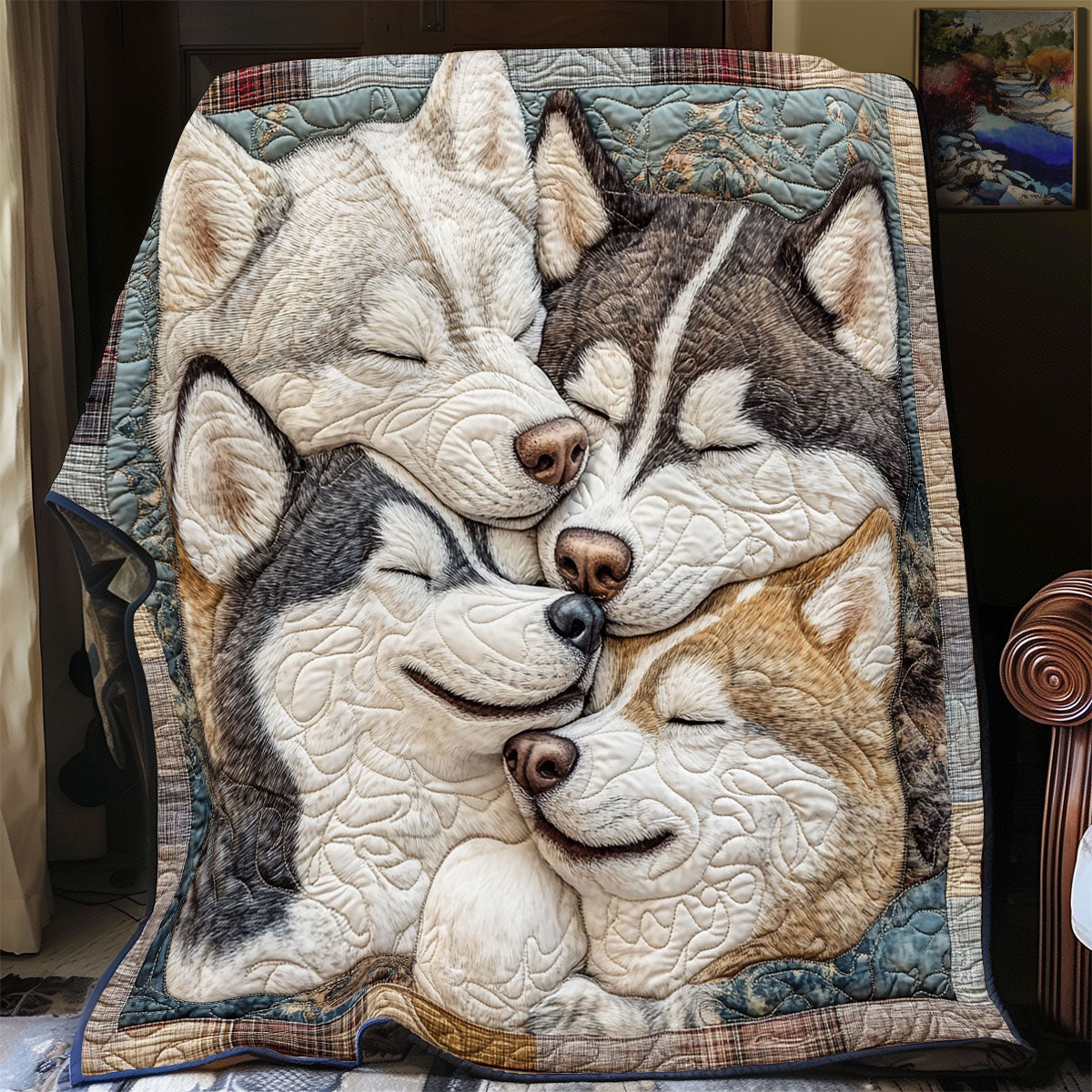 Husky Snuggle CP3107042CL Quilt Blanket