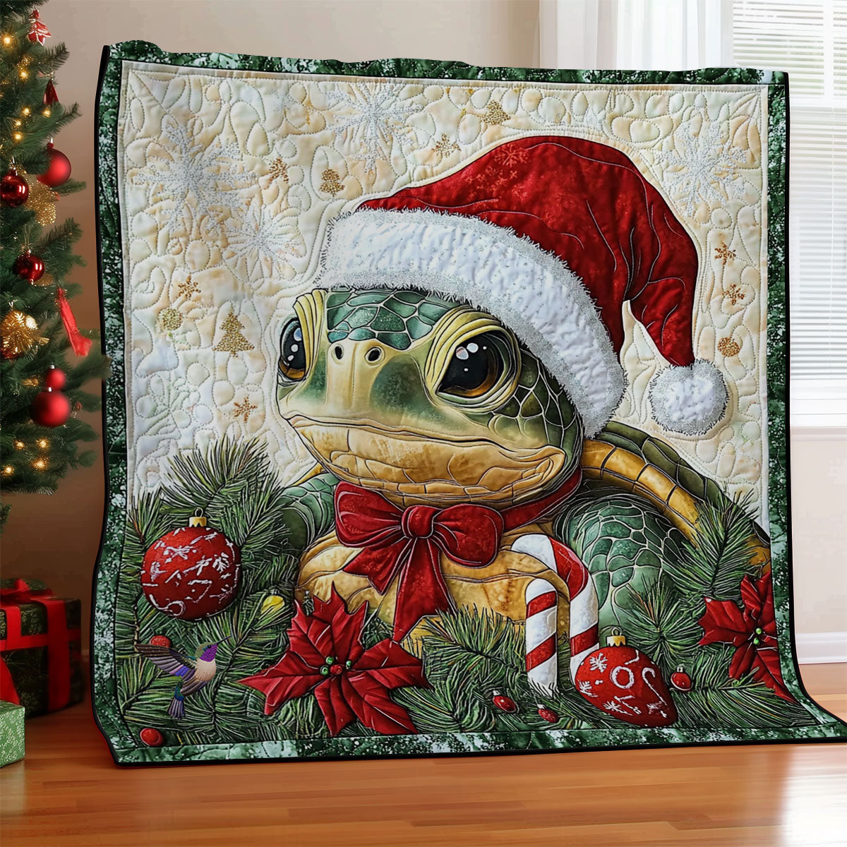 Christmas Turtle WY2511001CL Quilt Blanket
