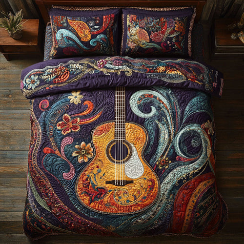 Guitar In Mystic WY1802057CL Quilted Bedding Set