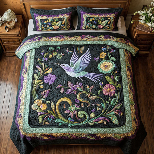 Majestic Hummingbird In Garden WY2901079CL Duvet Cover Set