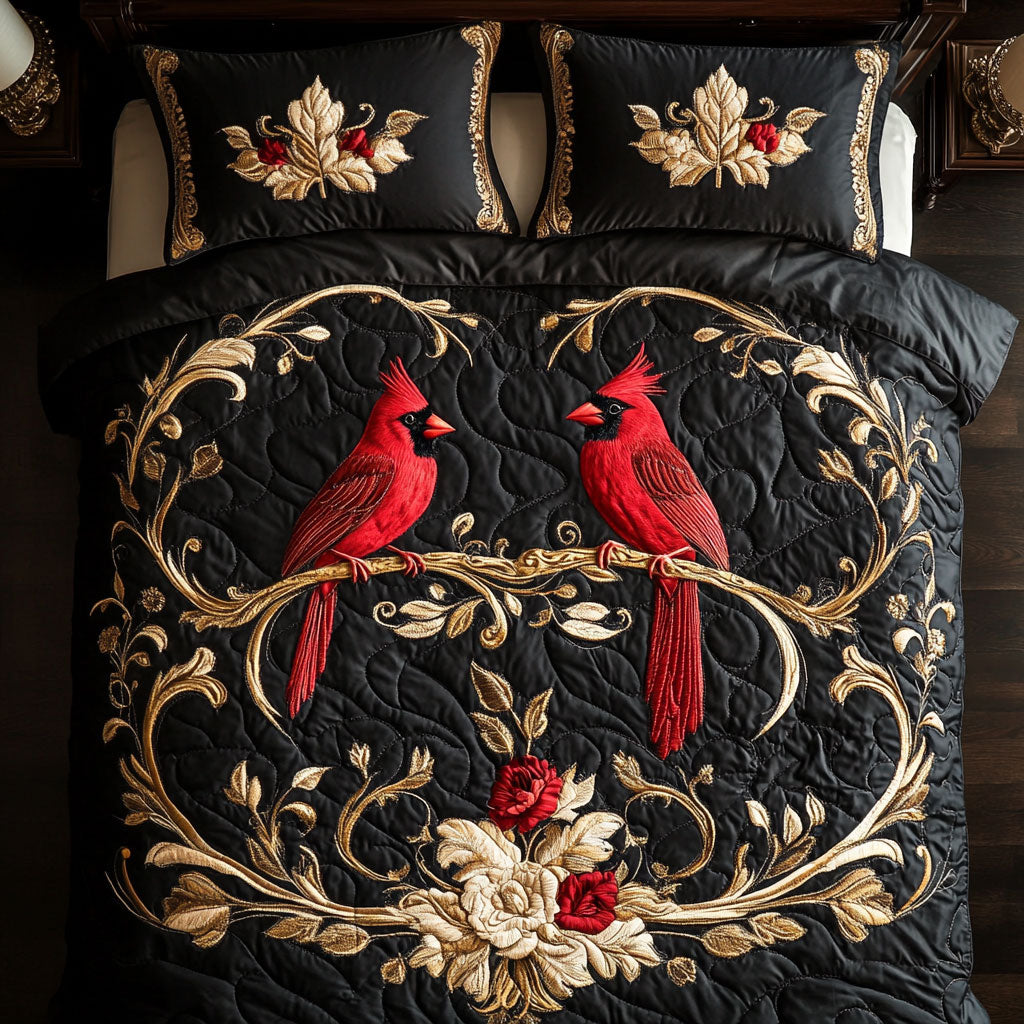 Royal Couple Cardinal WY1902027CL Quilted Bedding Set