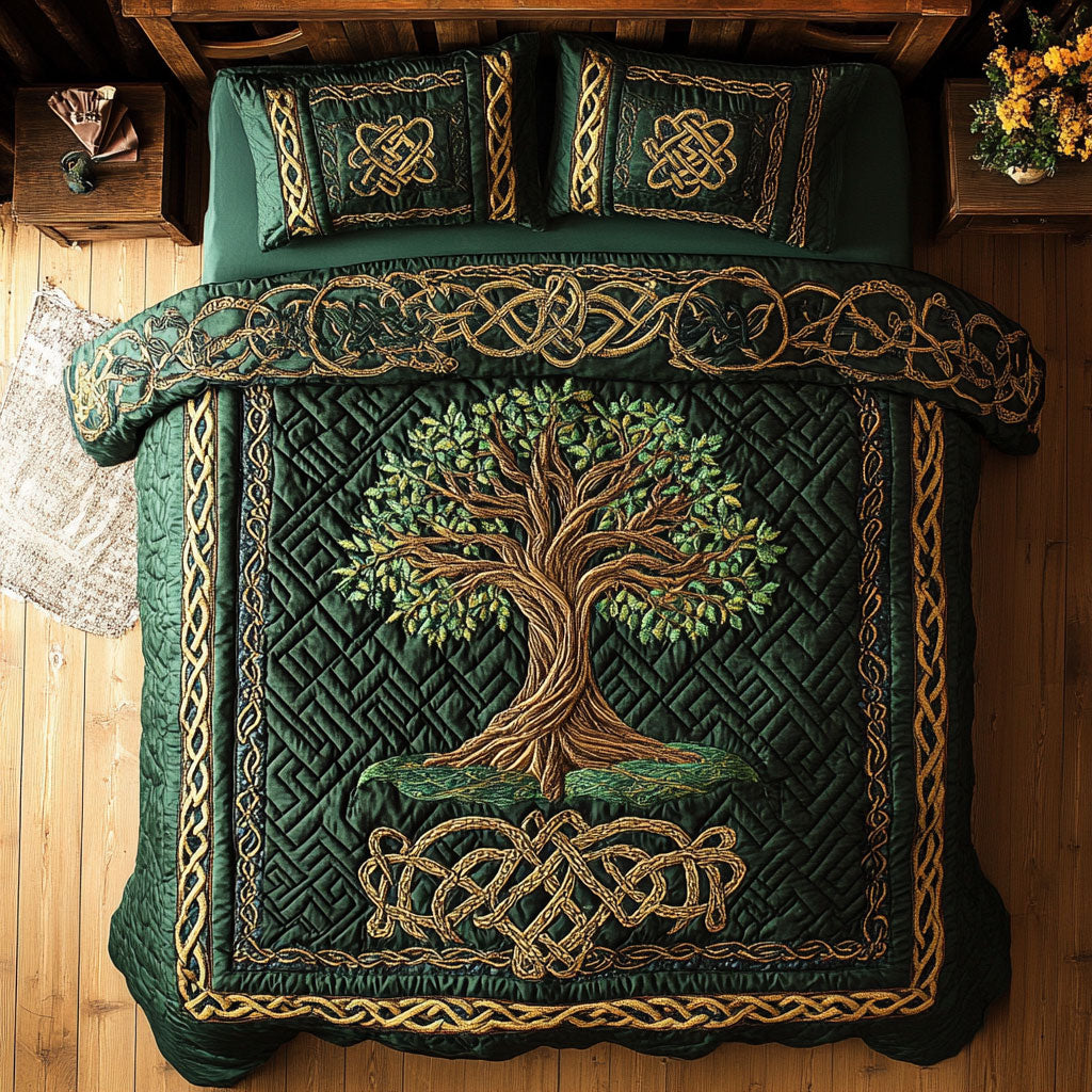 Ancient Roots WX0703005CL Quilted Bedding Set