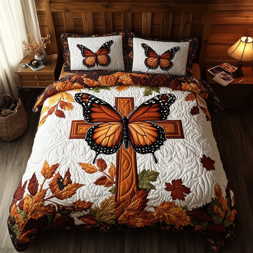 Autumn Monarch XR2102002CL Quilted Bedding Set